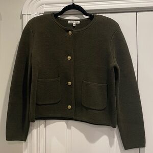 Alex Mill Paris Sweater Jacket in Olive Green (Brand New!)